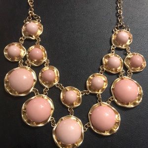 NY signed vintage Pink Bubble necklace .. Heavy in quality